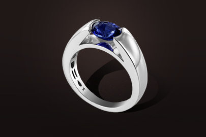 white gold sapphire ring