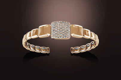 bracelet or rose diamants