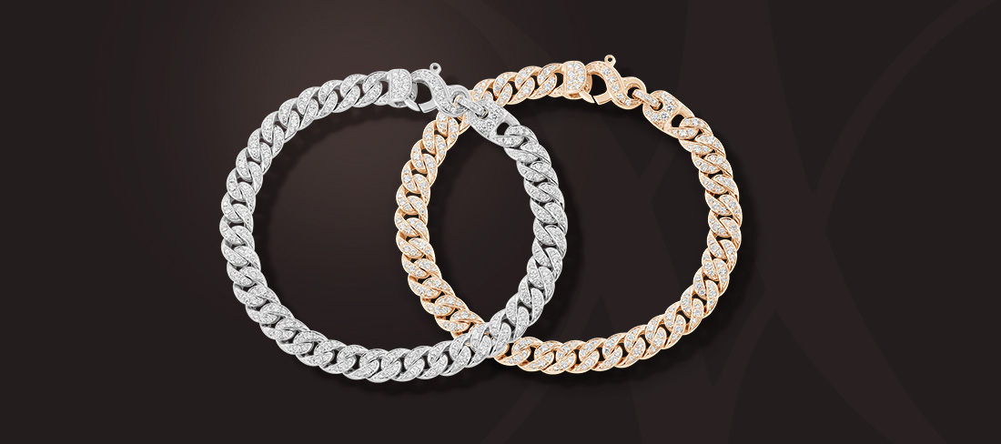 Bracelet chaîne diamants