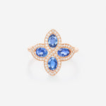 Saphir bleu | Or rose 750 ‰