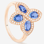 Saphir bleu | Or rose 750 ‰