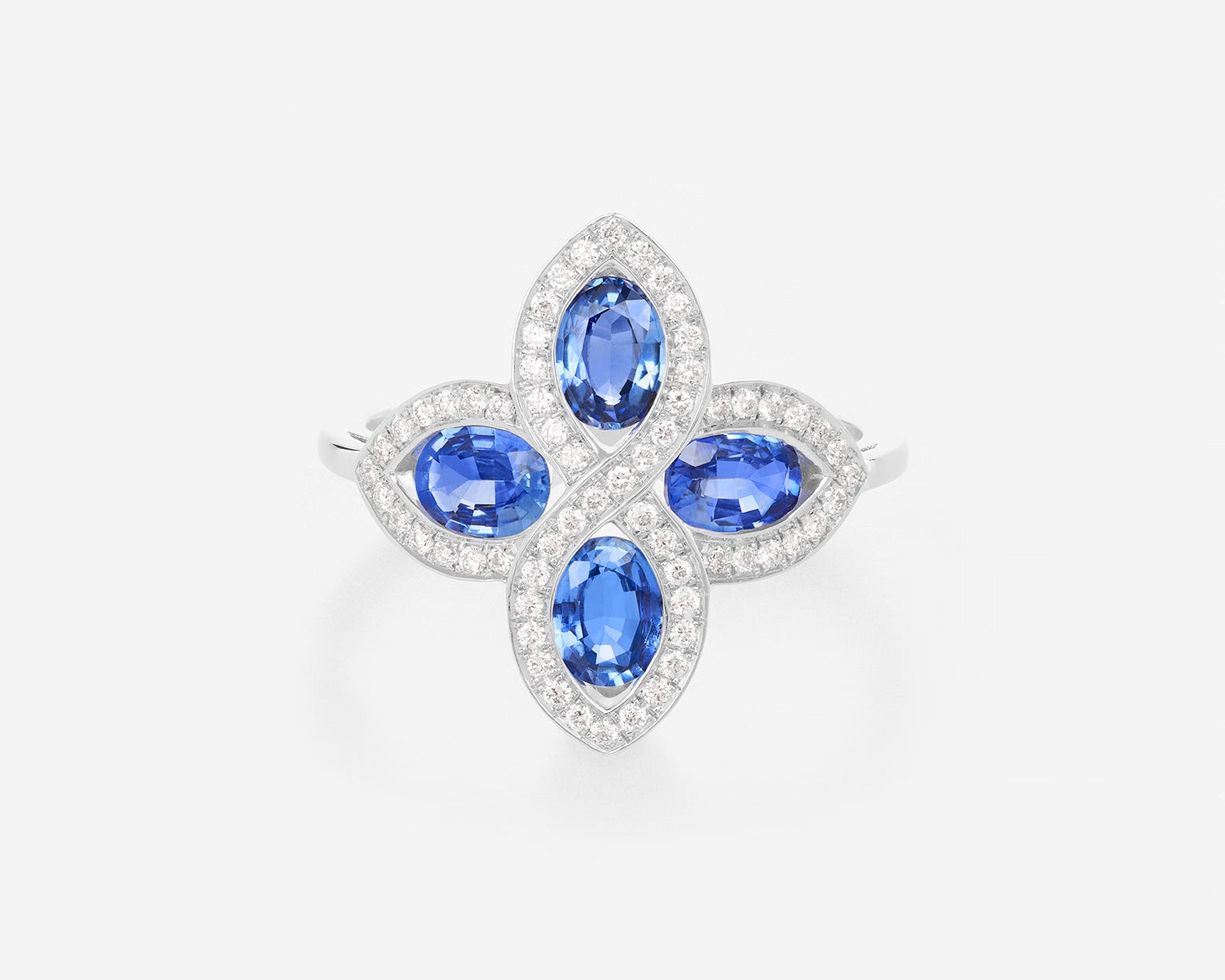 Saphir bleu | Or blanc 750 ‰