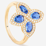 Saphir bleu | Or jaune 750 ‰