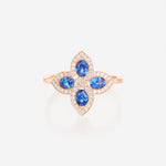 Saphir bleu | Or rose 750 ‰