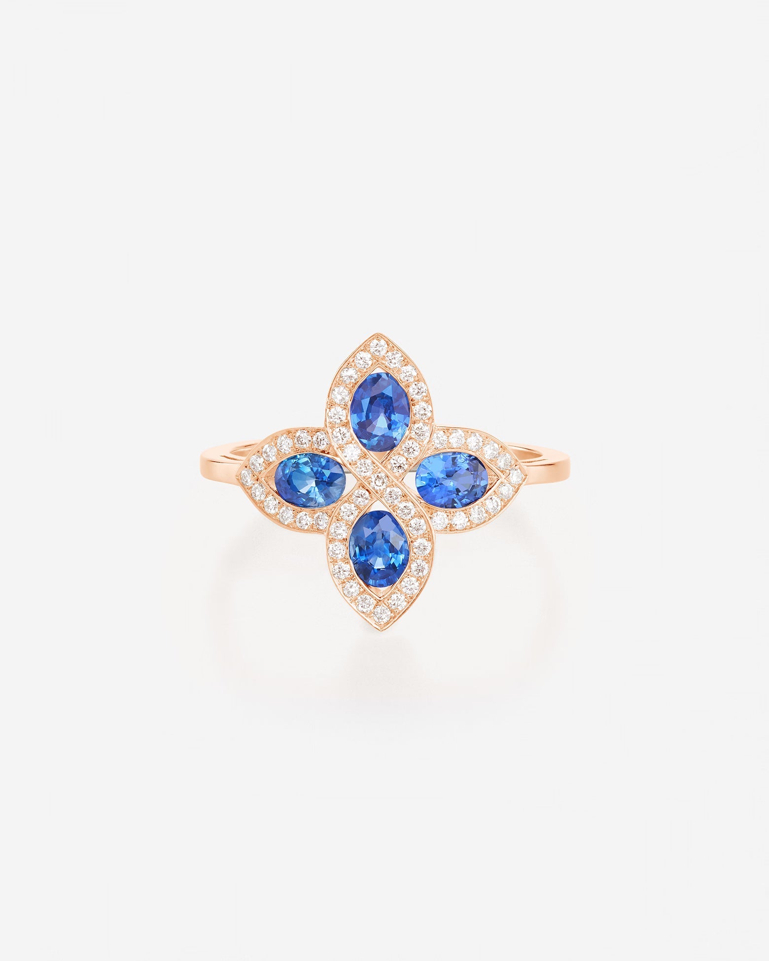 Saphir bleu | Or rose 750 ‰