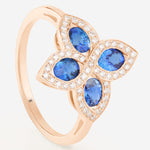 Saphir bleu | Or rose 750 ‰