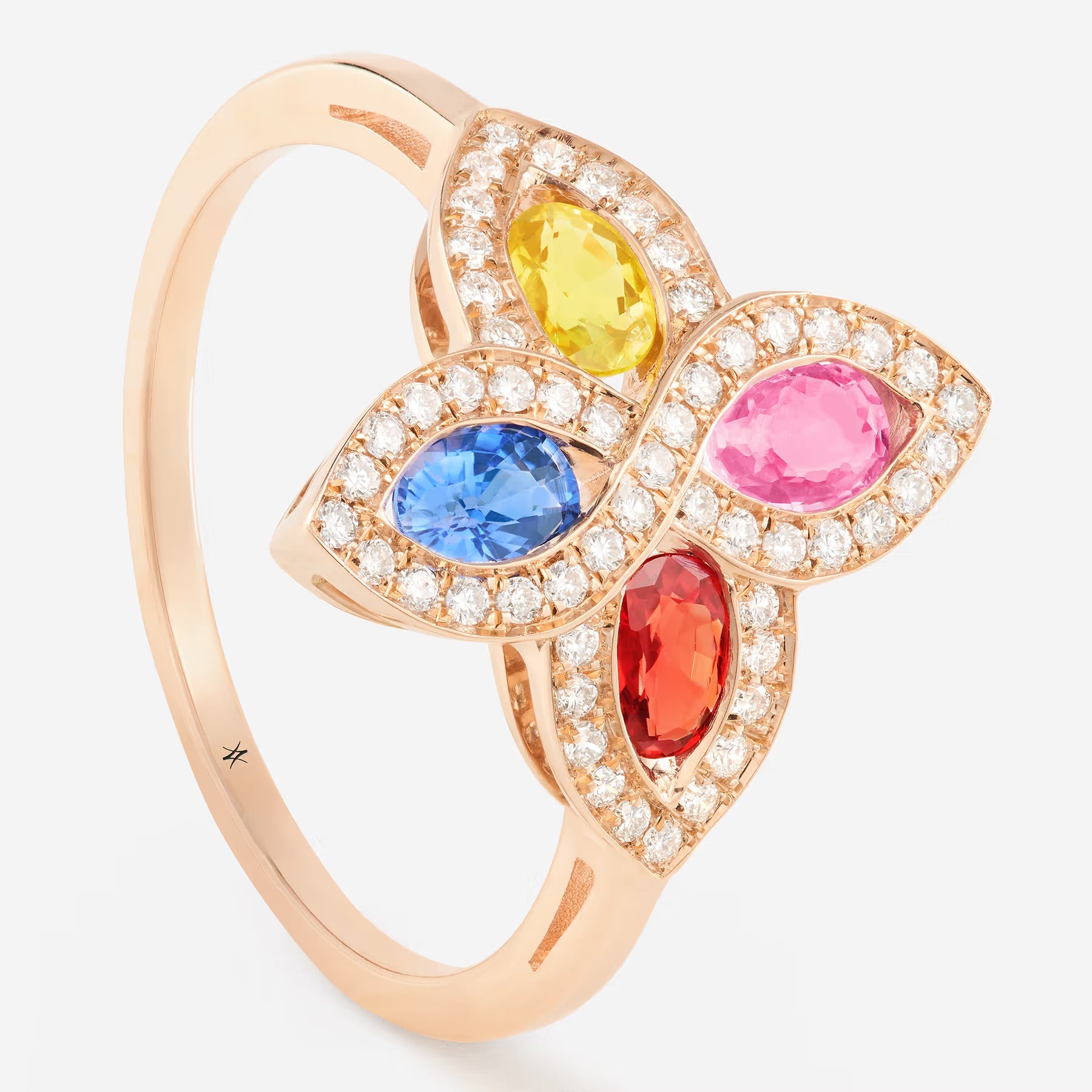 Saphirs Multicolors | Or rose 750 ‰