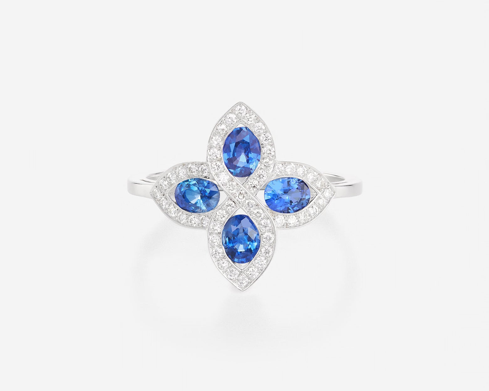 Saphir bleu | Or blanc 750 ‰