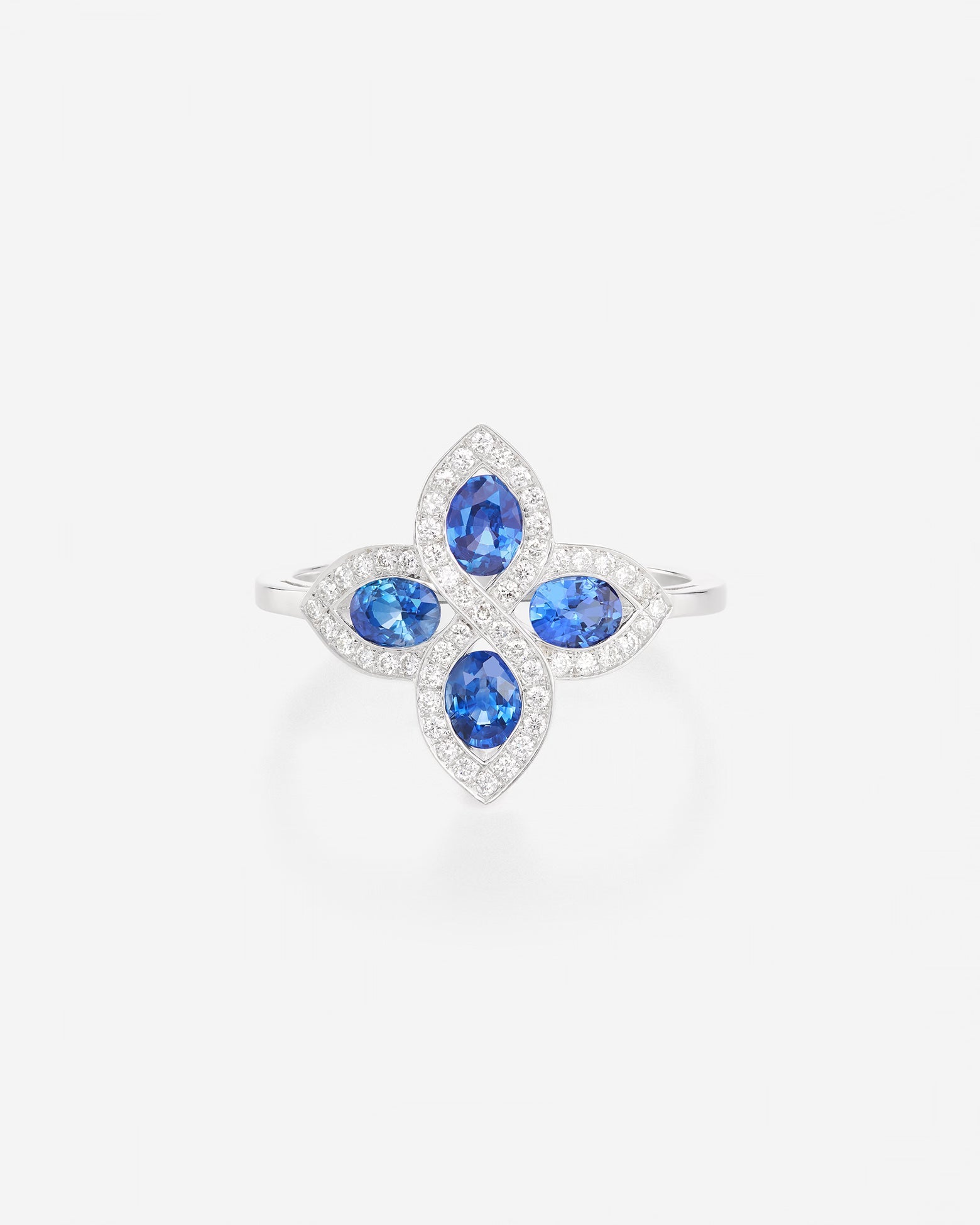 Saphir bleu | Or blanc 750 ‰