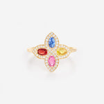 Saphirs Multicolors | Or jaune 750 ‰