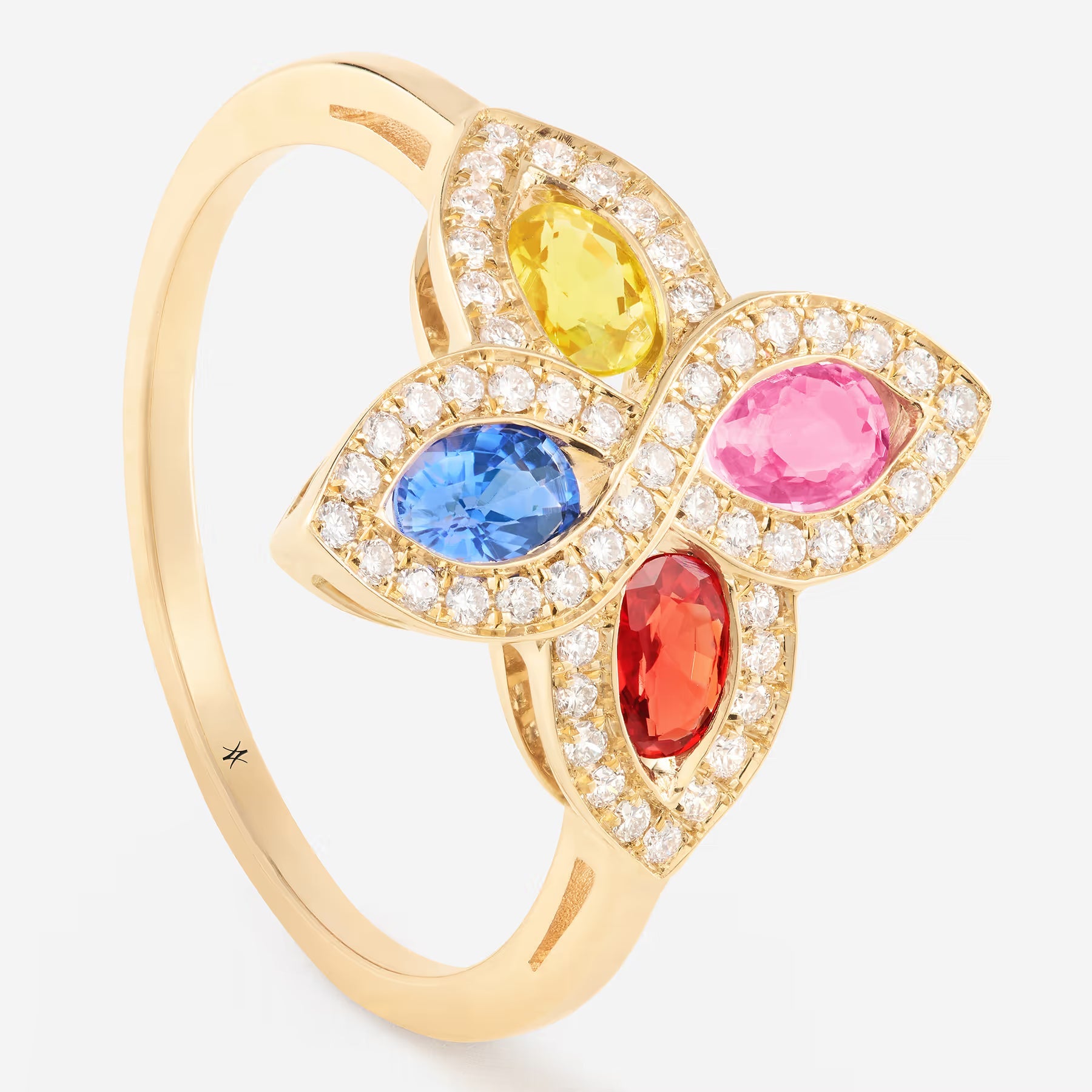 Saphirs Multicolors | Or jaune 750 ‰