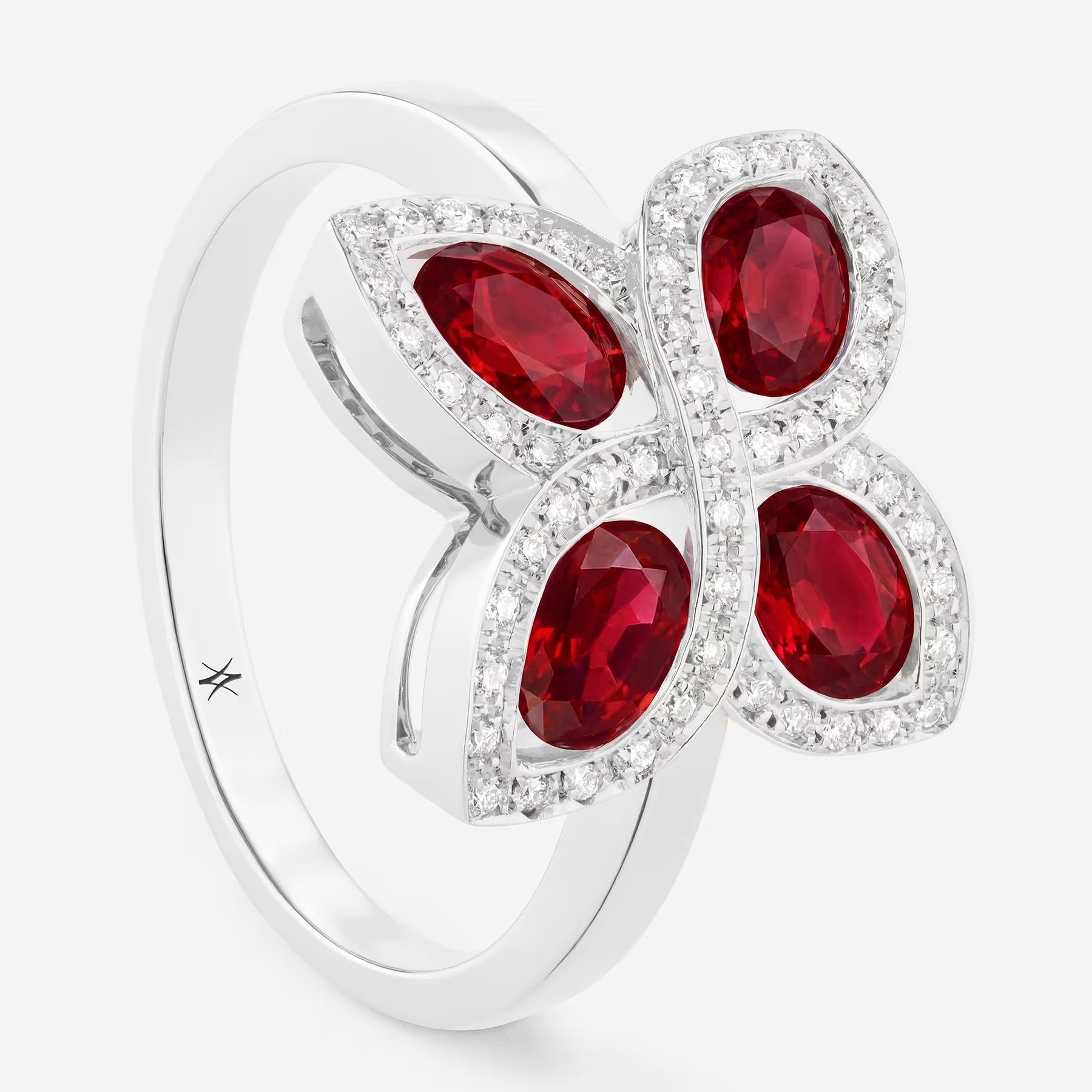 Rubis | Or blanc 750 ‰