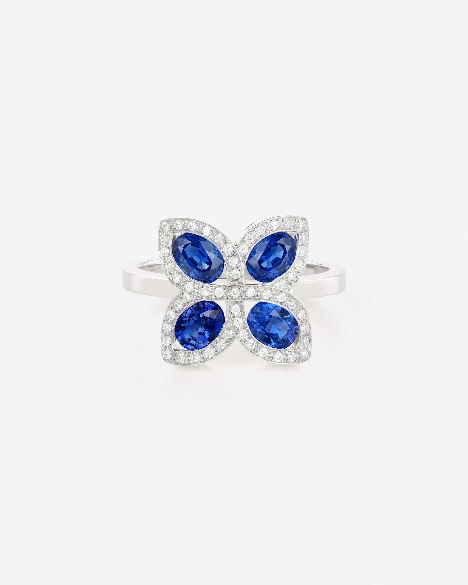 Saphir bleu | Or blanc 750 ‰