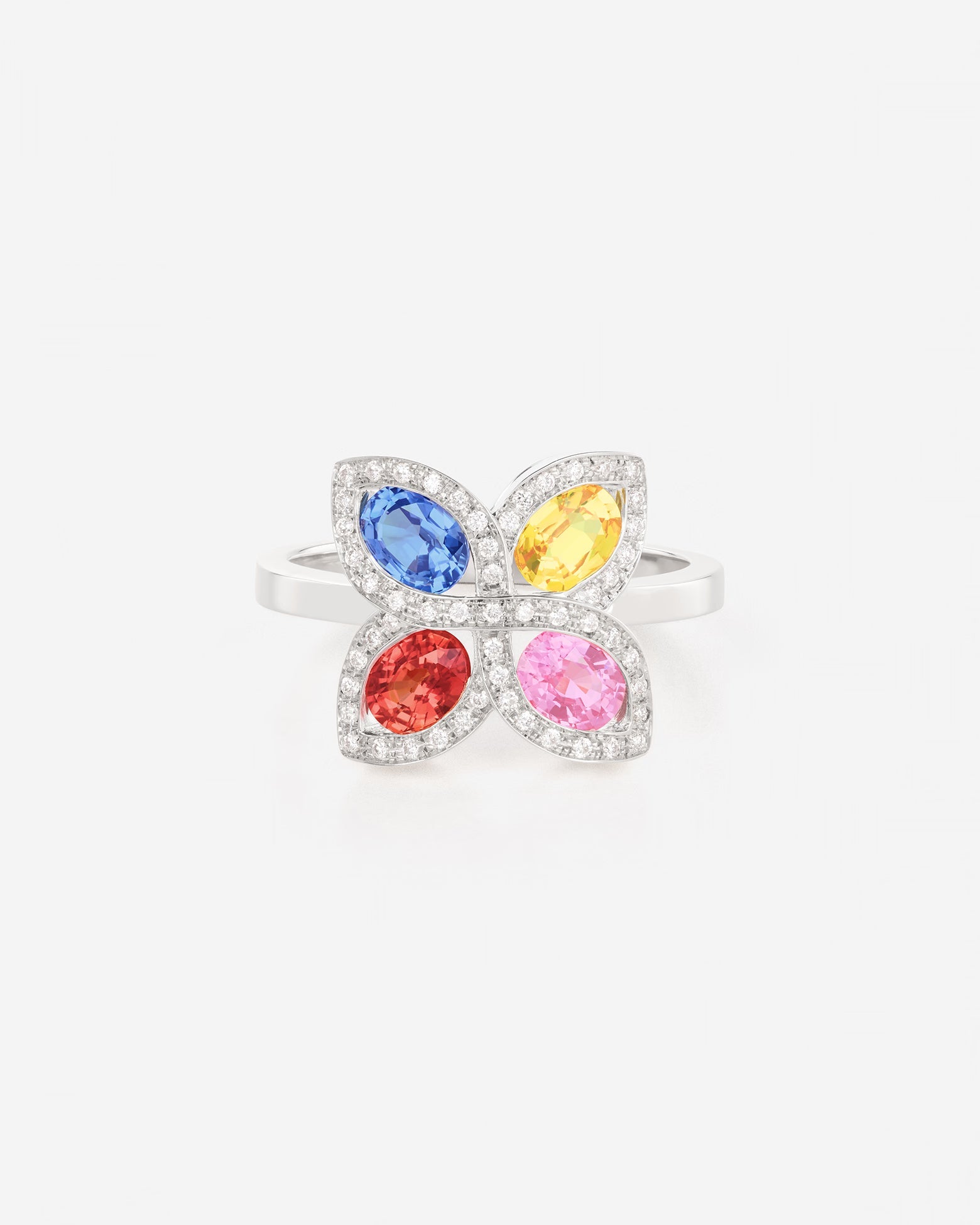 Saphirs Multicolors | Or blanc 750 ‰
