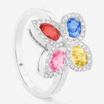 Saphirs Multicolors | Or blanc 750 ‰