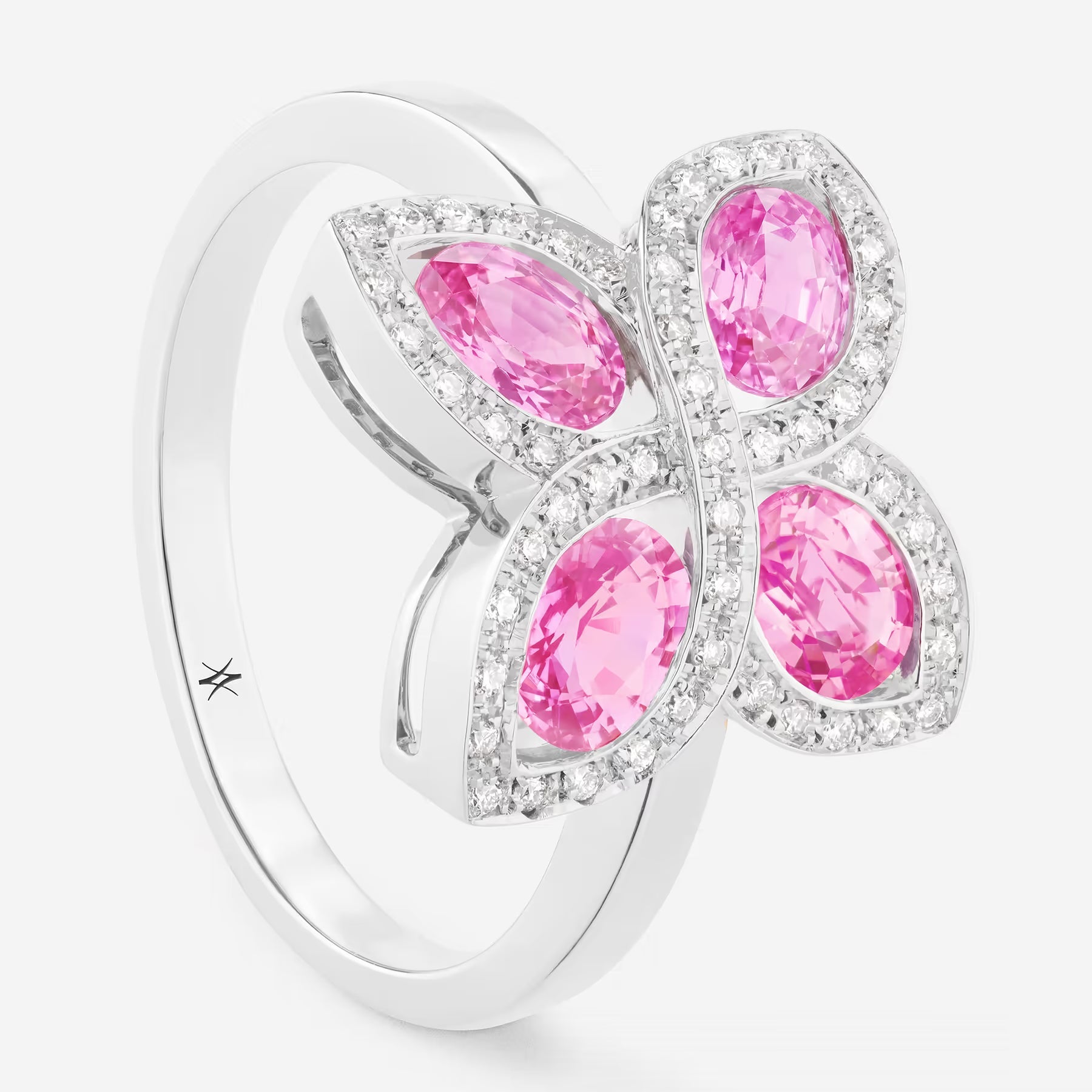 Saphir Rose | Or blanc 750 ‰