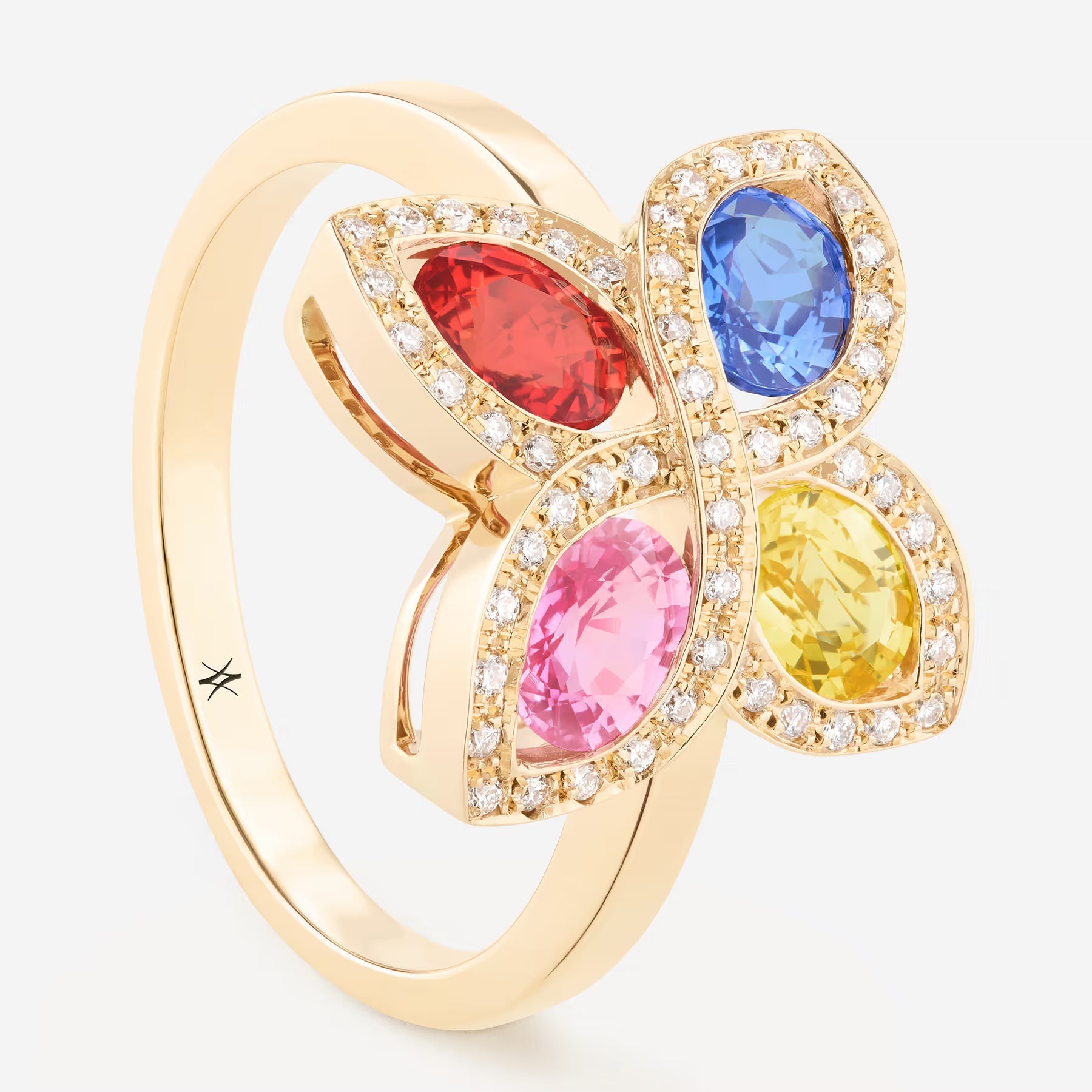 Saphirs Multicolors | Or jaune 750 ‰
