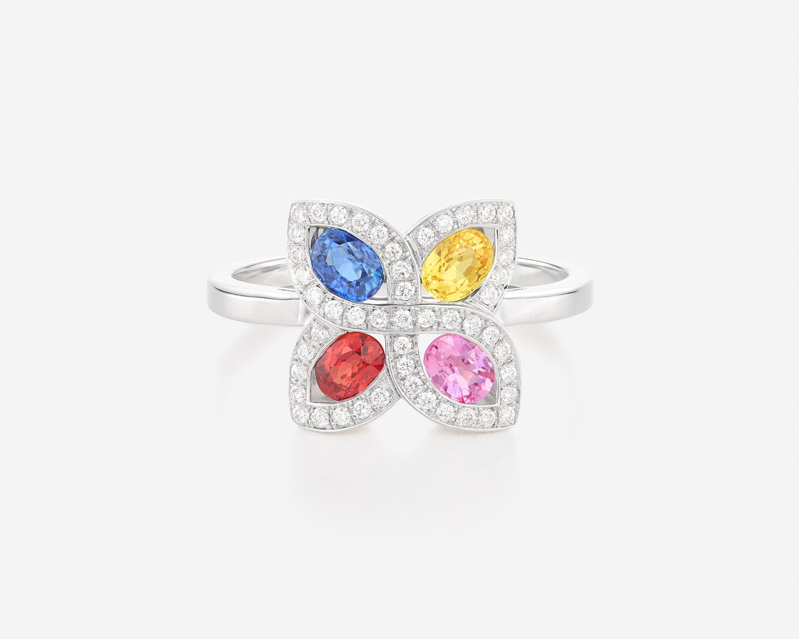 Saphirs Multicolors | Or blanc 750 ‰