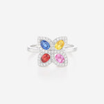 Saphirs Multicolors | Or blanc 750 ‰