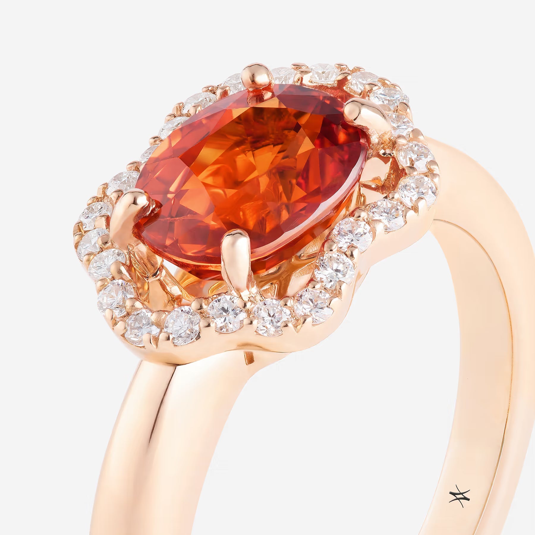 Saphir Orange | Or rose 750 ‰