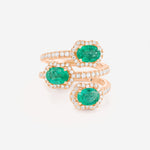 Emeraudes ovales | Or rose 750 ‰