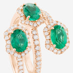 Emeraudes ovales | Or rose 750 ‰