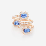 Saphir bleu | Or rose 750 ‰