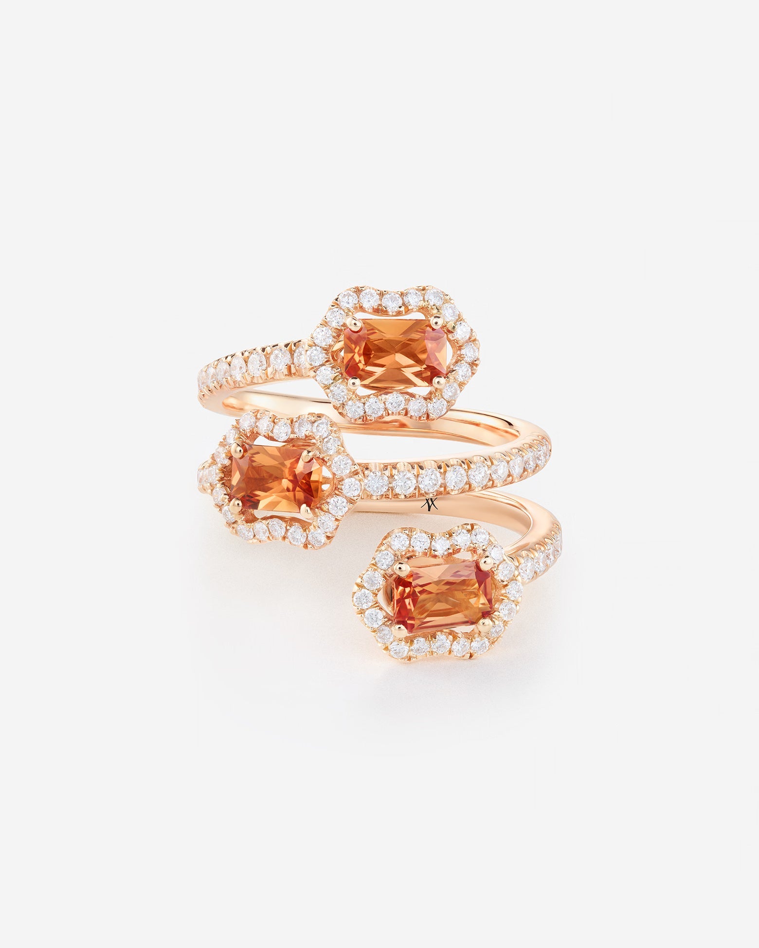 Saphir Orange | Or rose 750 ‰