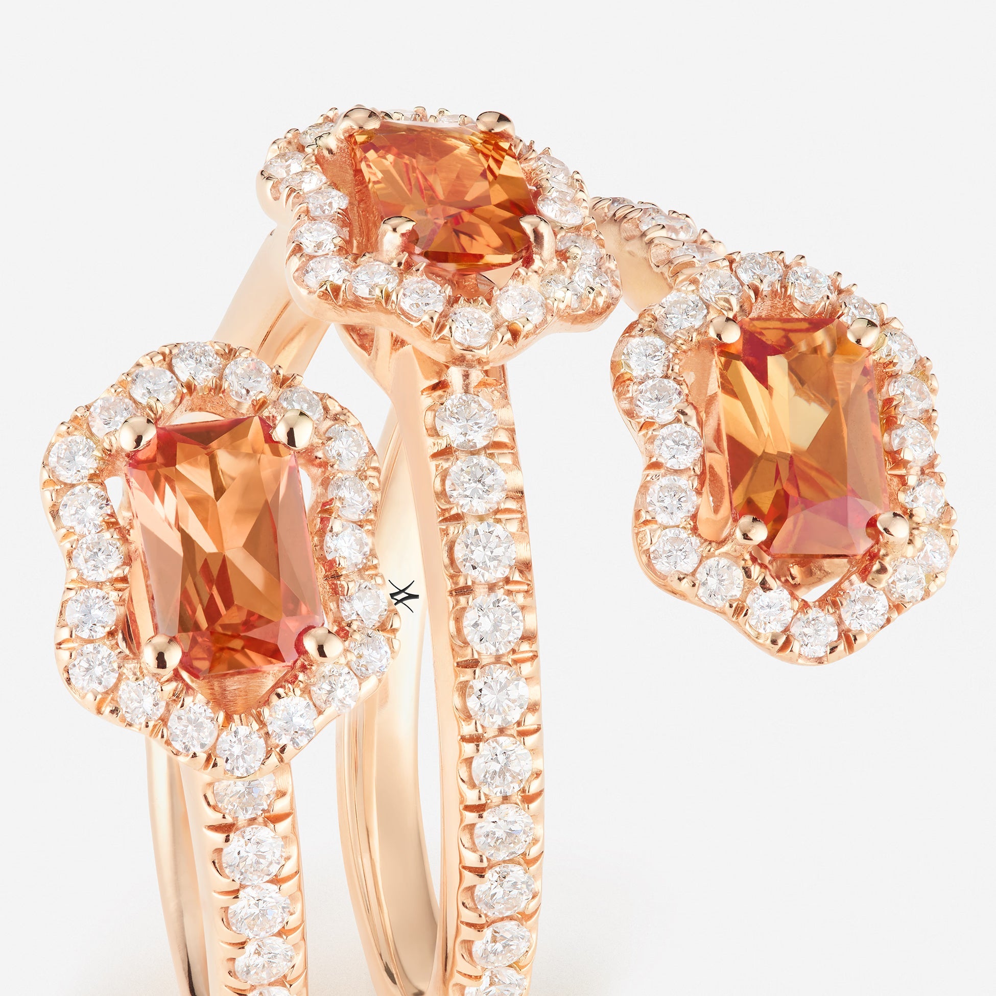 Saphir Orange | Or rose 750 ‰