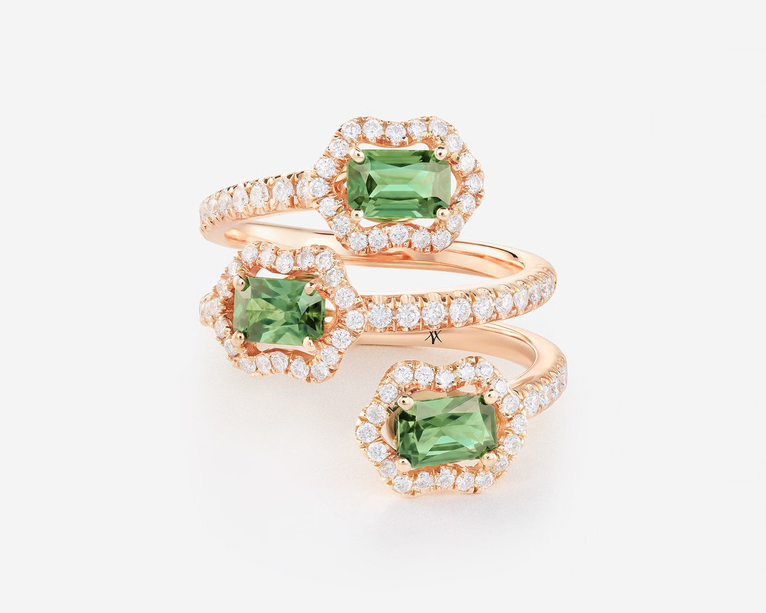 Saphir Vert | Or rose 750 ‰