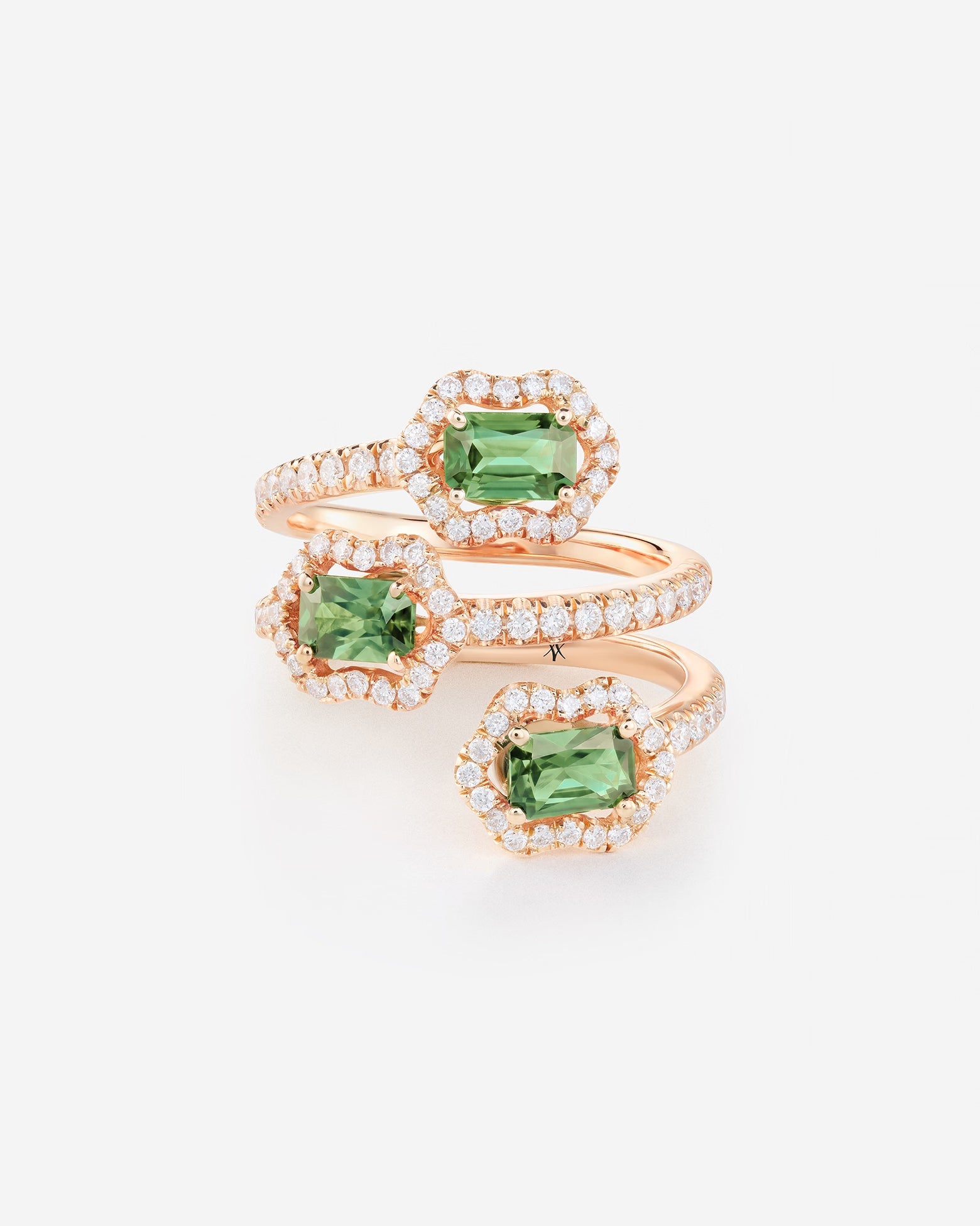 Saphir Vert | Or rose 750 ‰