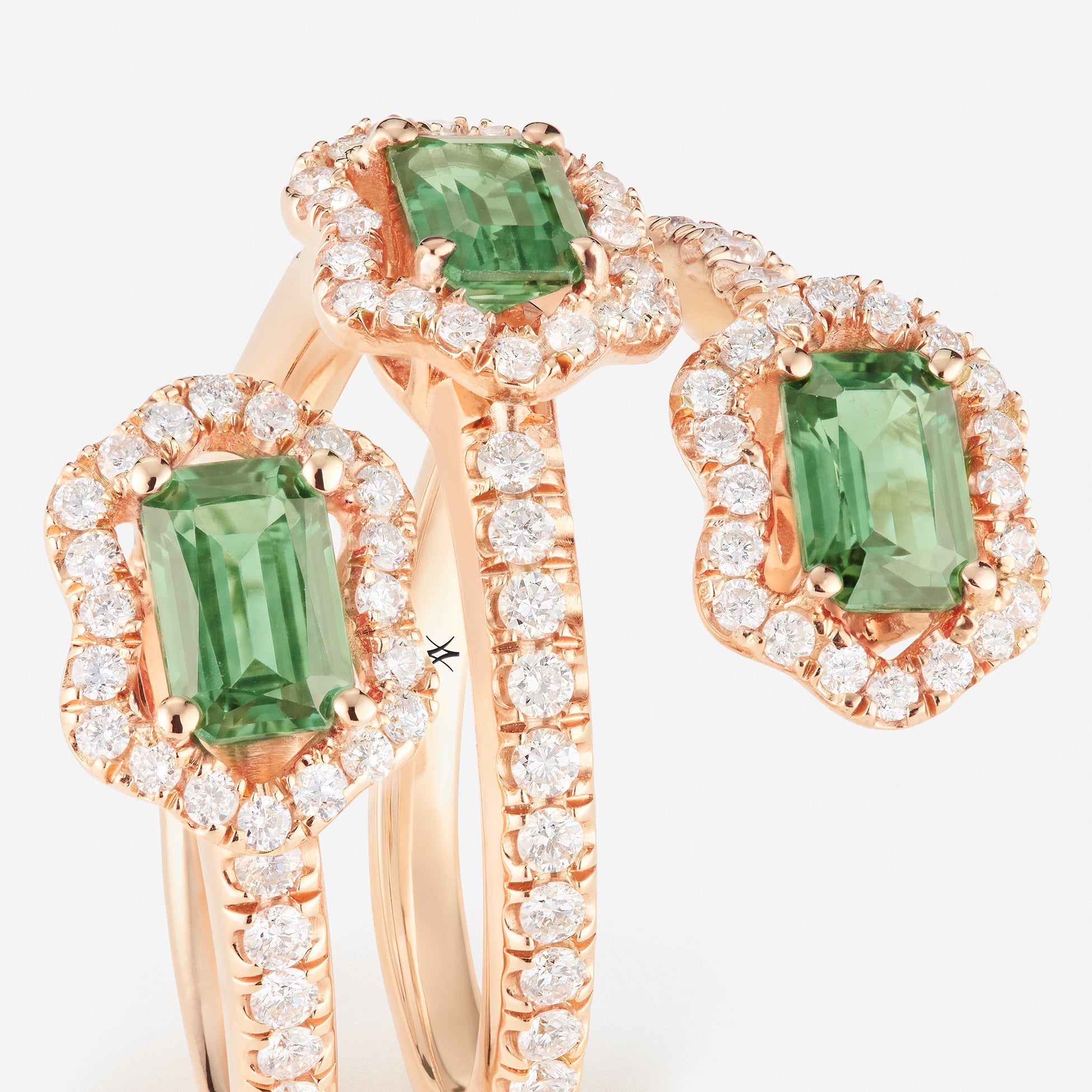 Saphir Vert | Or rose 750 ‰