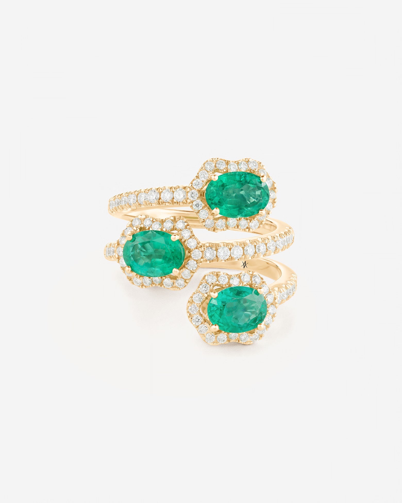Emeraudes ovales | Or jaune 750 ‰