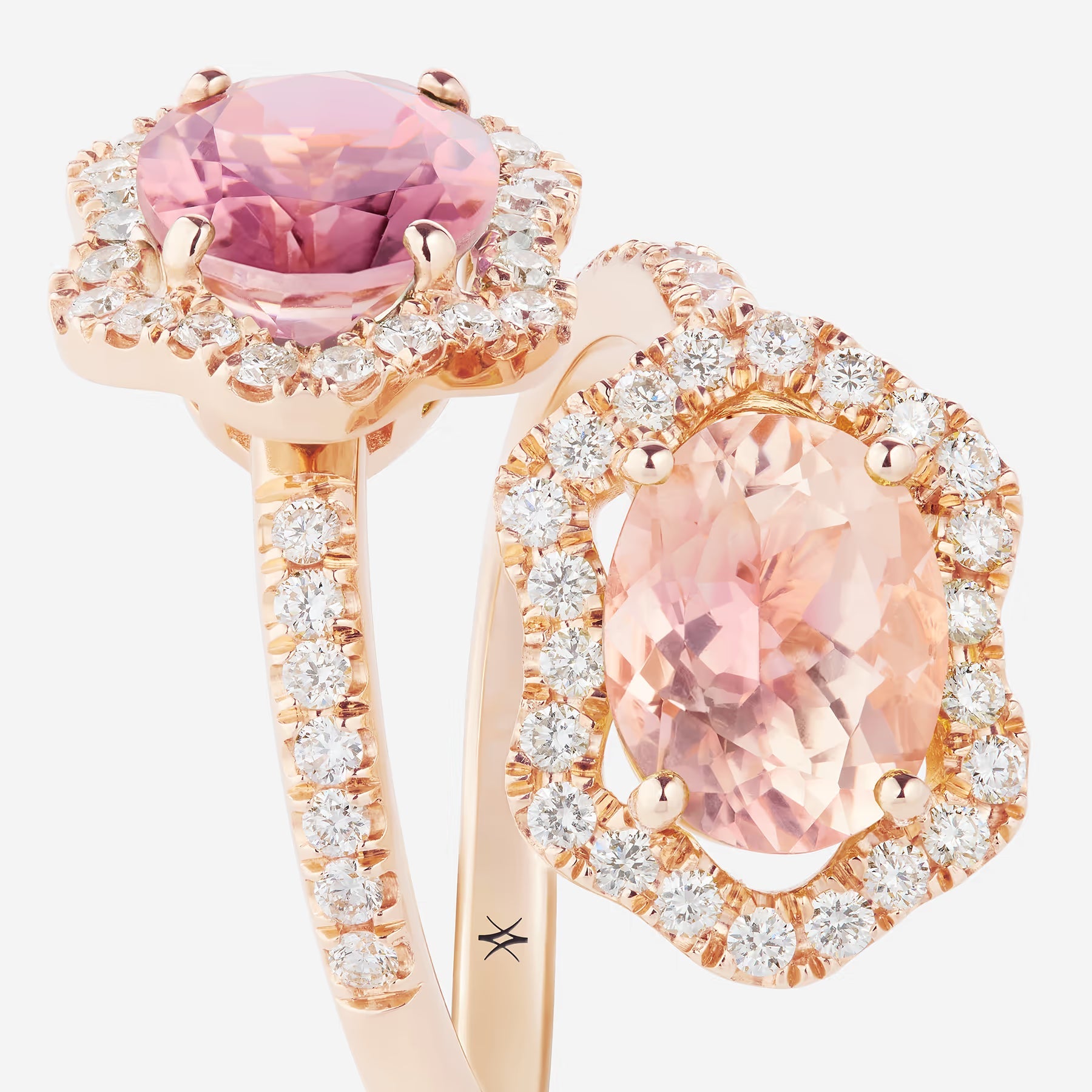 Tourmaline rose | Or rose 750 ‰