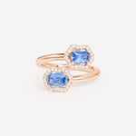 Saphir bleu | Or rose 750 ‰