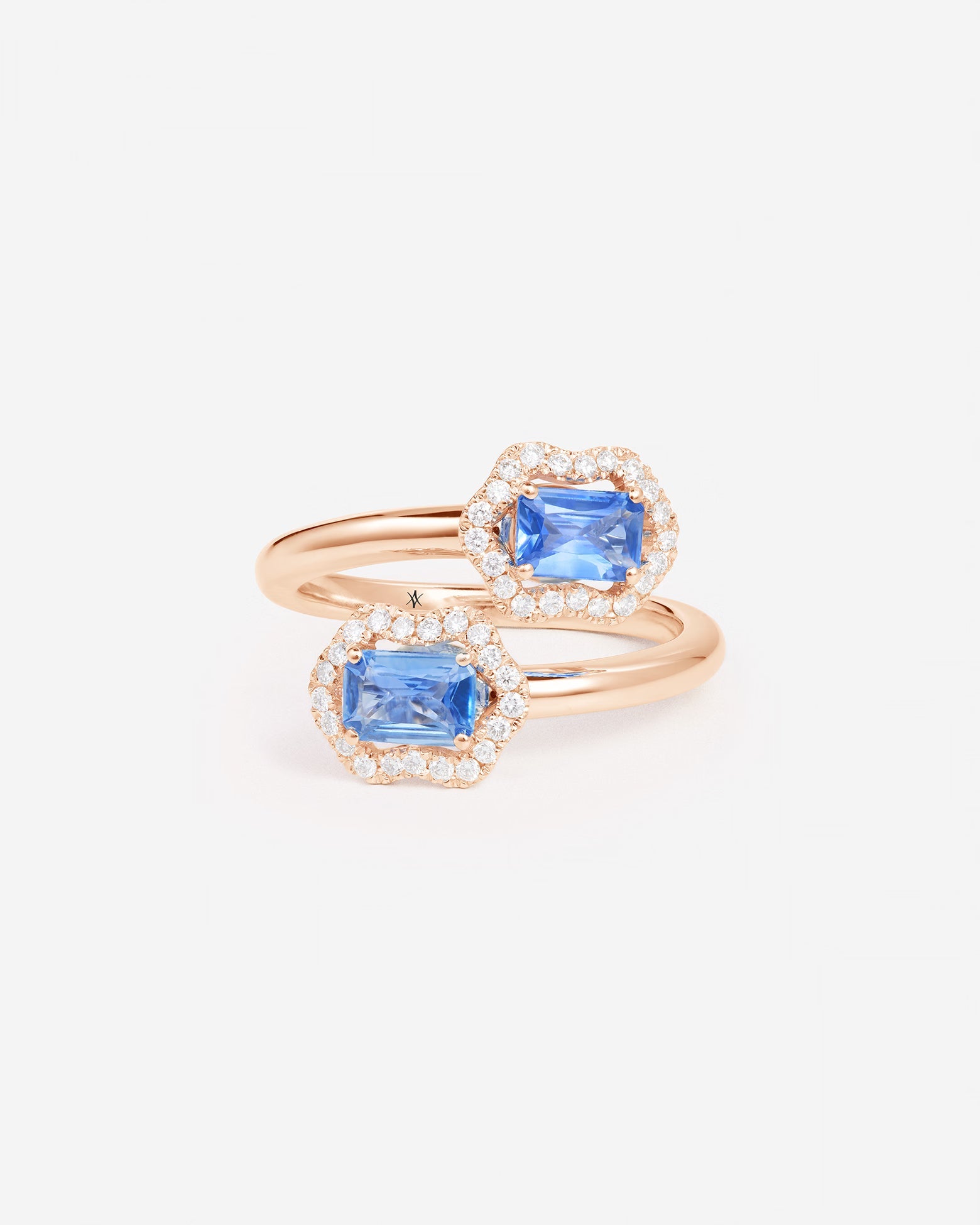 Saphir bleu | Or rose 750 ‰