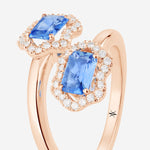 Saphir bleu | Or rose 750 ‰