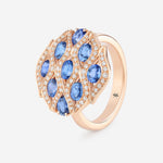 Saphir bleu | Or rose 750 ‰