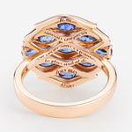Saphir bleu | Or rose 750 ‰