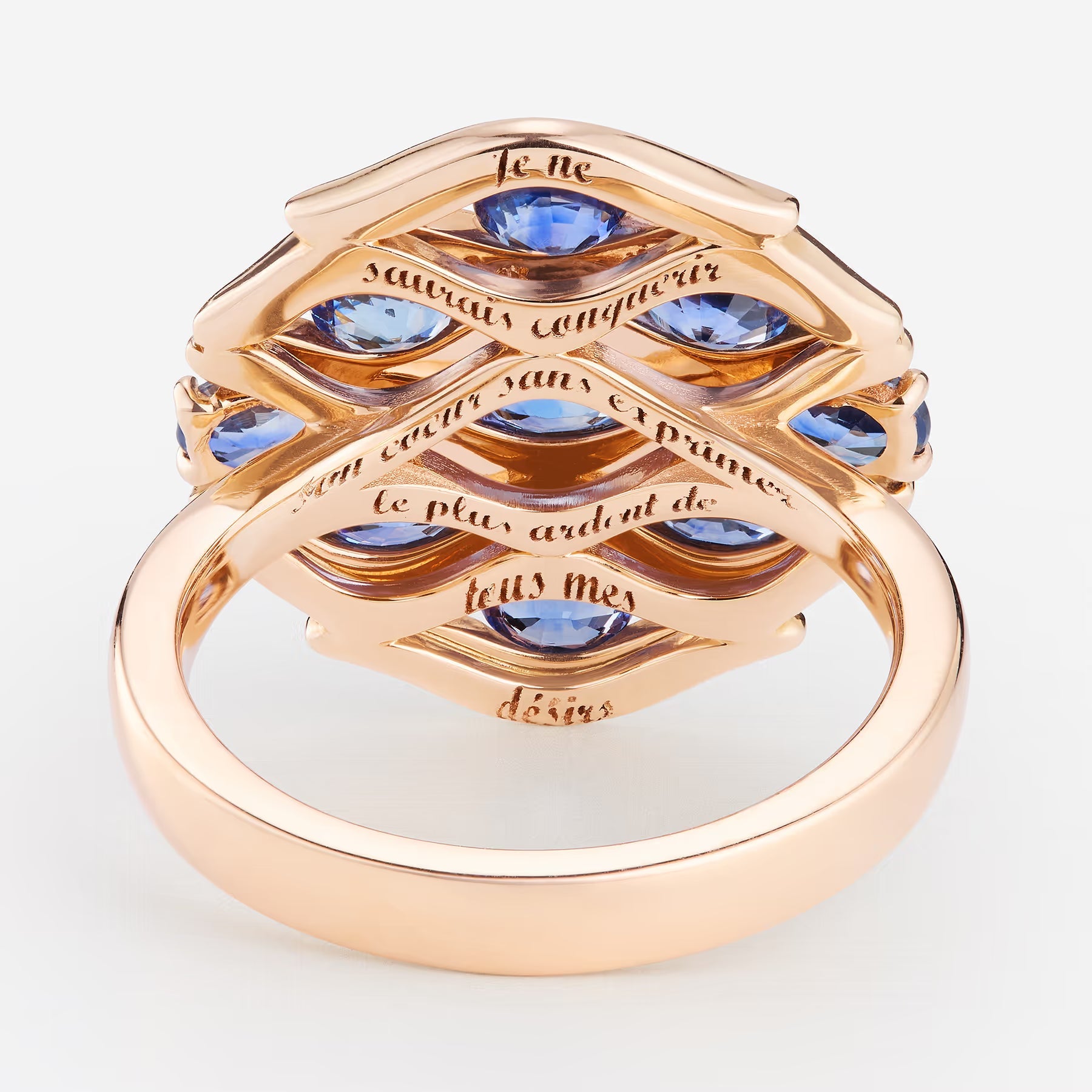 Saphir bleu | Or rose 750 ‰