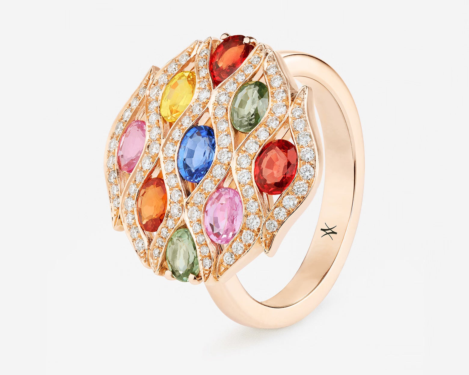 Saphirs Multicolors | Or rose 750 ‰