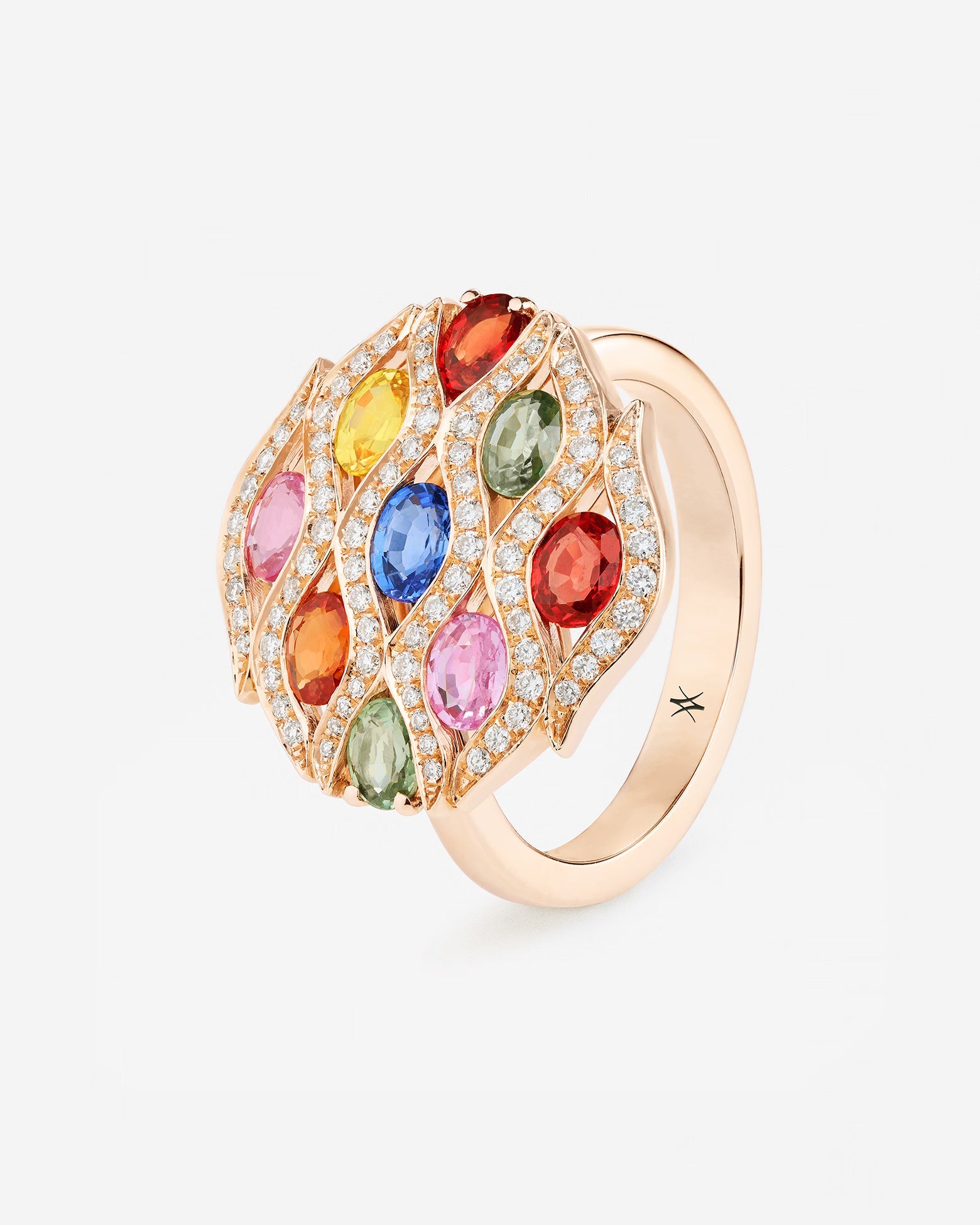 Saphirs Multicolors | Or rose 750 ‰