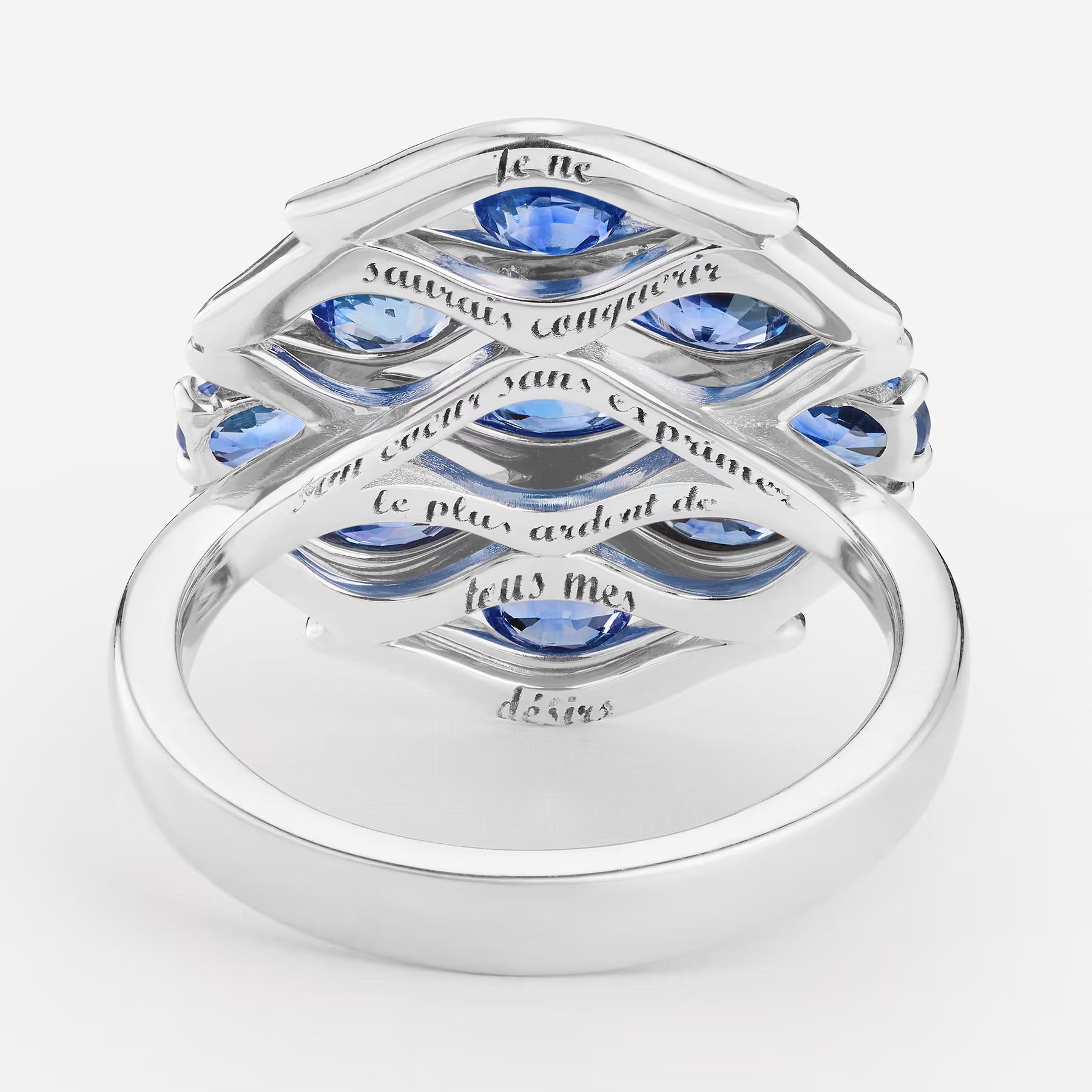 Saphir bleu | Or blanc 750 ‰