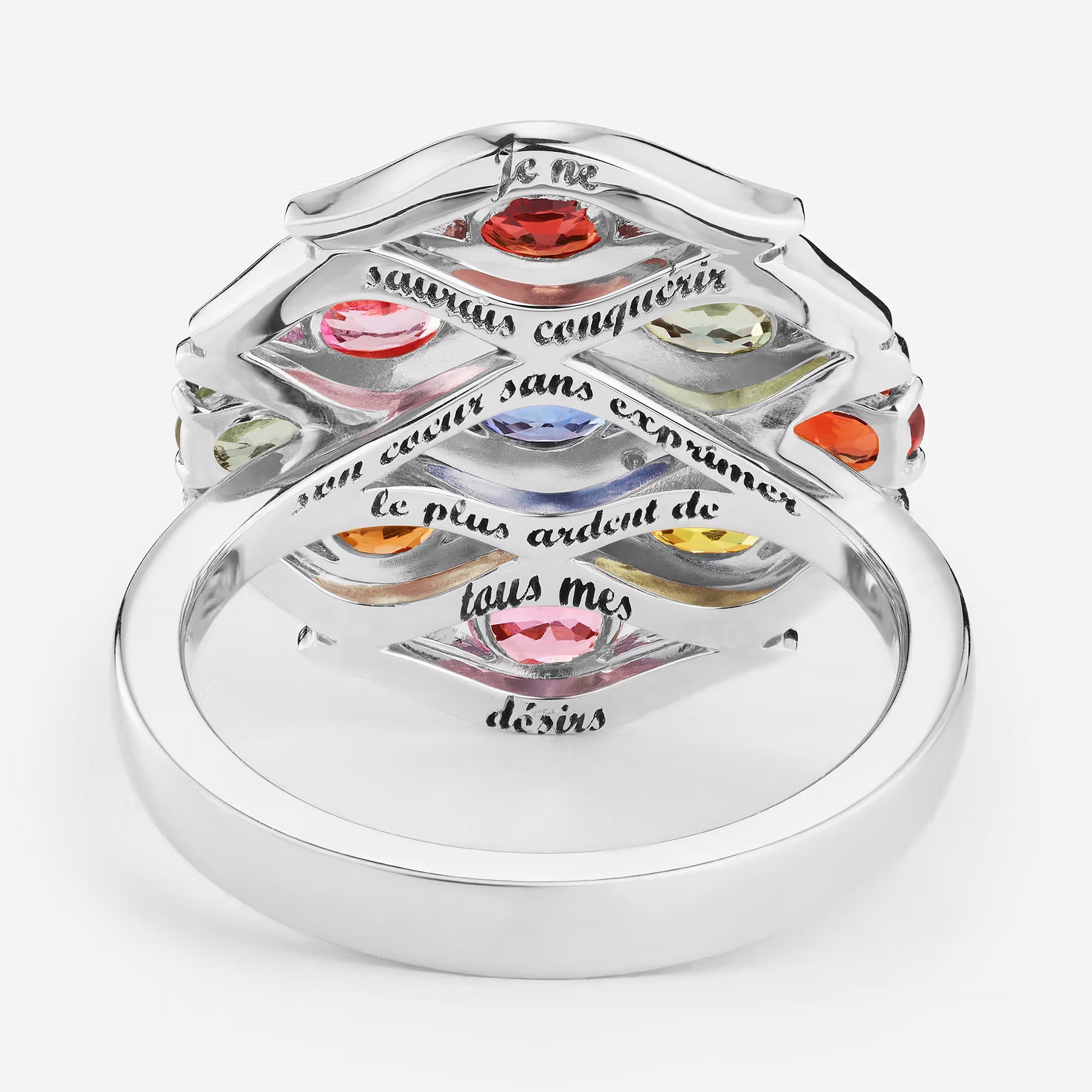 Saphirs Multicolors | Or blanc 750 ‰