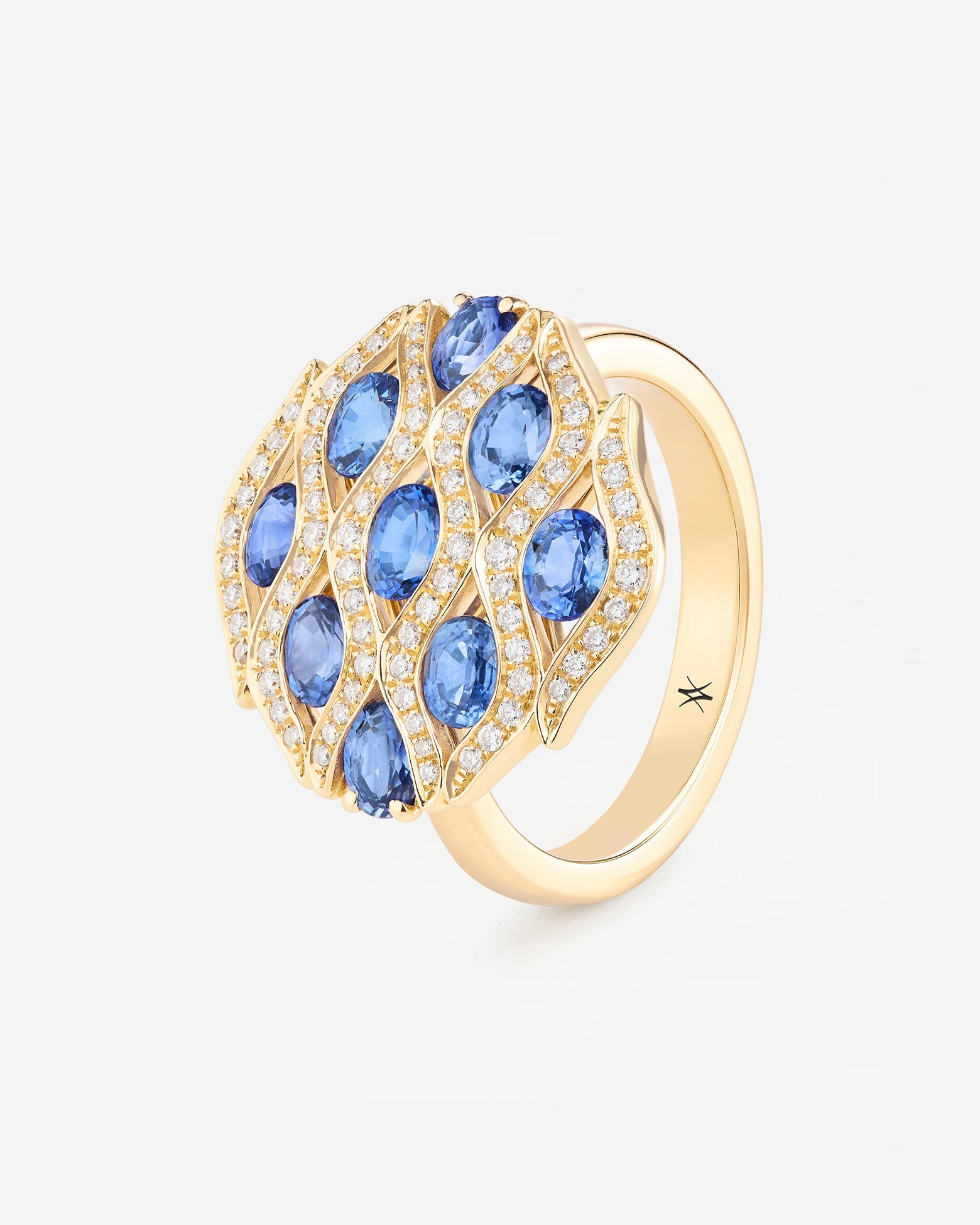 Saphir bleu | Or jaune 750 ‰
