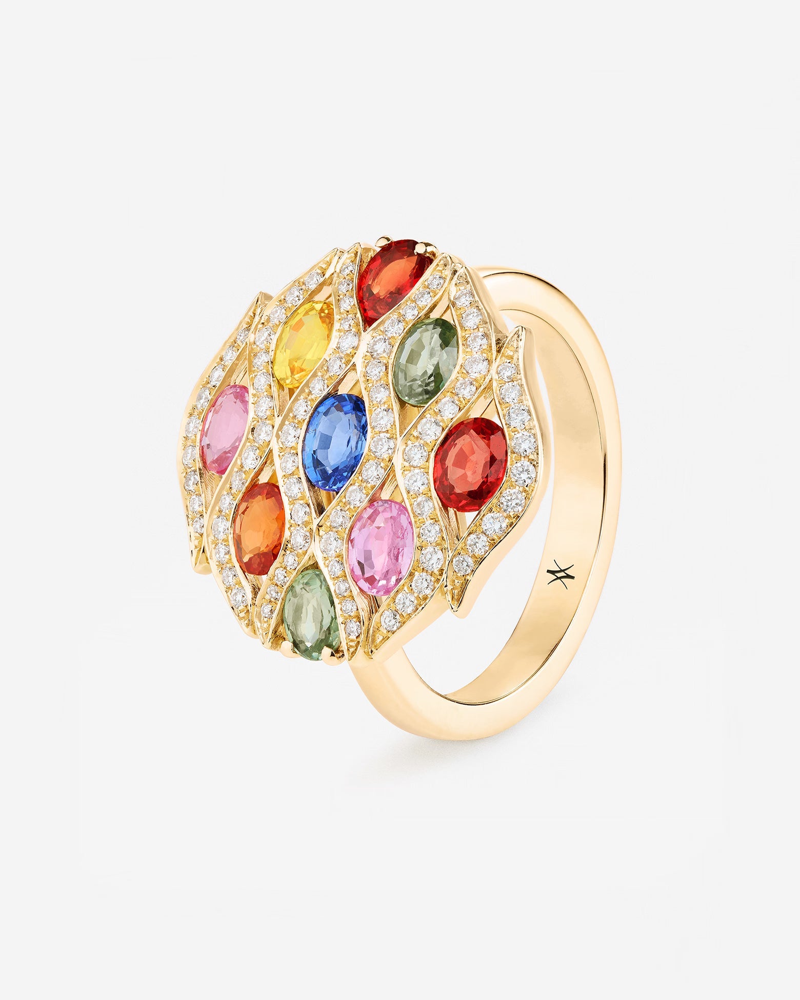 Saphirs Multicolors | Or jaune 750 ‰