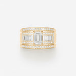Diamant taille émeraude 1ct | Or jaune 750 ‰