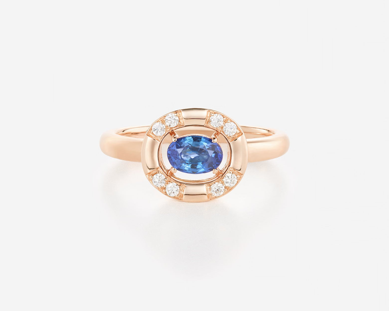 Saphir bleu | Or rose 750 ‰