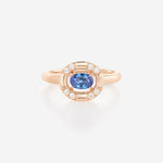 Saphir bleu | Or rose 750 ‰