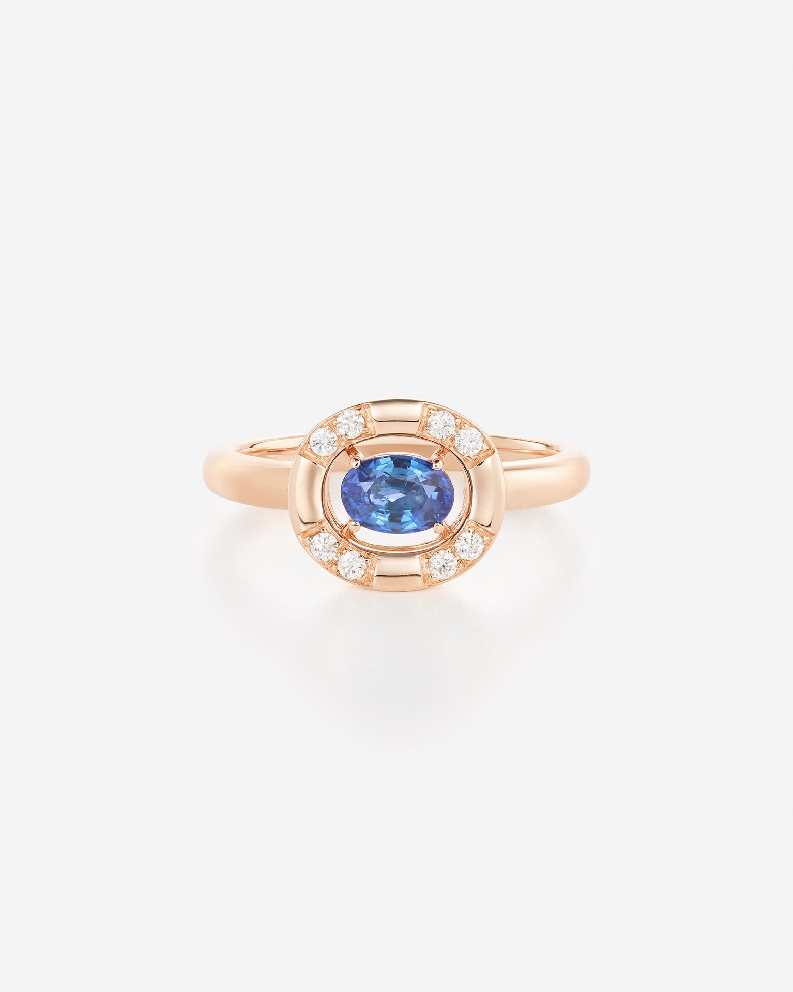 Saphir bleu | Or rose 750 ‰